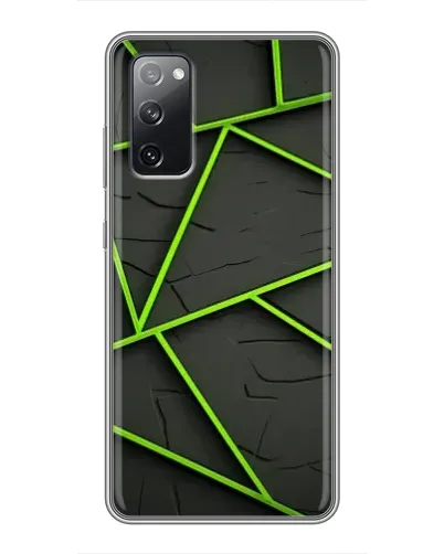 Чехол для Samsung Galaxy S20 FE с картинкой «Зеленые геометрические линии» Чехол для Samsung Galaxy S20 FE с картинкой «Зеленые геометрические линии»