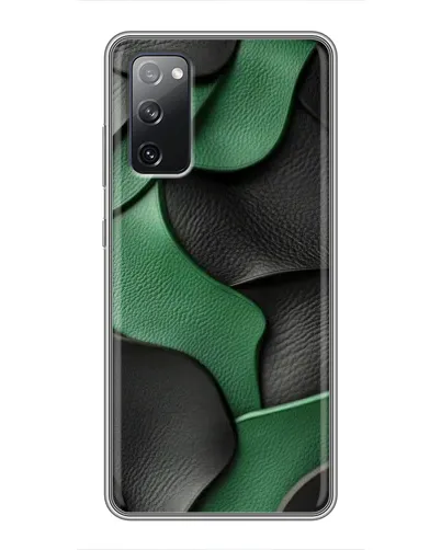 Чехол для Samsung Galaxy S20 FE с картинкой «Зеленые кожаные волны» Чехол для Samsung Galaxy S20 FE с картинкой «Зеленые кожаные волны»