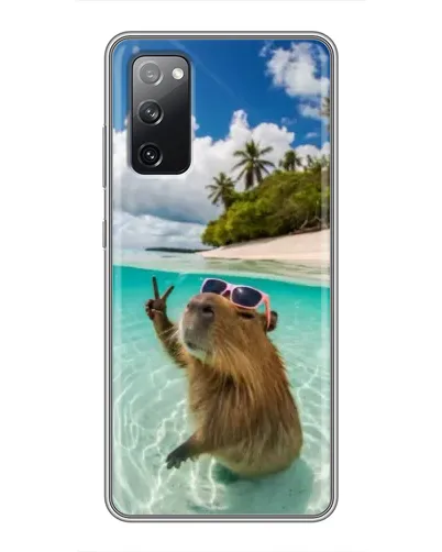 Чехол для Samsung Galaxy S20 FE с картинкой «Капибара на море» Чехол для Samsung Galaxy S20 FE с картинкой «Капибара на море»