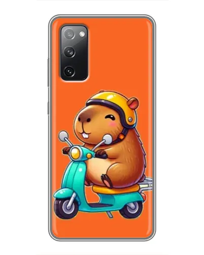 Чехол для Samsung Galaxy S20 FE с картинкой «Капибара на скутере» Чехол для Samsung Galaxy S20 FE с картинкой «Капибара на скутере»
