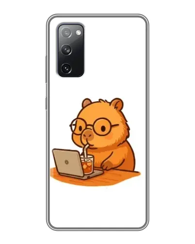 Чехол для Samsung Galaxy S20 FE с картинкой «Капибара с ноутбуком» Чехол для Samsung Galaxy S20 FE с картинкой «Капибара с ноутбуком»
