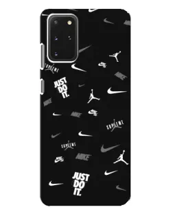 Чехол для Samsung Galaxy S20 Plus с картинкой «Nike Black Pattern»