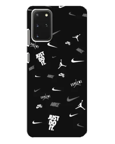 Чехол для Samsung Galaxy S20 Plus с картинкой «Nike Black Pattern» Чехол для Samsung Galaxy S20 Plus с картинкой «Nike Black Pattern»
