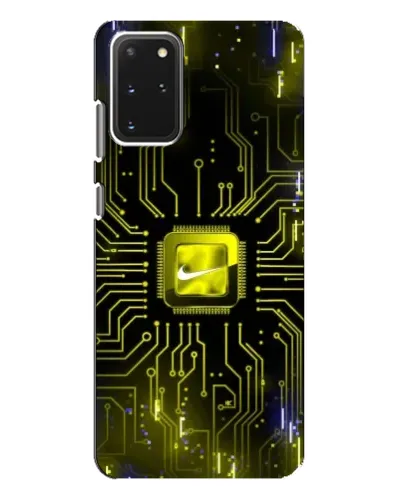 Чехол для Samsung Galaxy S20 Plus с картинкой «Nike — золотая искра»