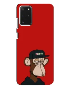 Чехол для Samsung Galaxy S20 Plus с картинкой «Bored Ape — красный фон»