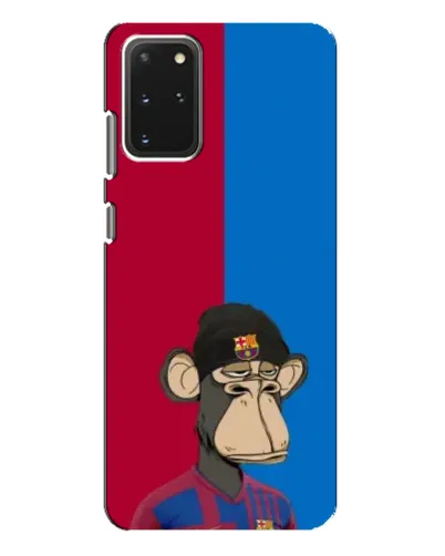 Чехол для Samsung Galaxy S20 Plus с картинкой «Bored Ape — фанат Барсы» Чехол для Samsung Galaxy S20 Plus с картинкой «Bored Ape — фанат Барсы»