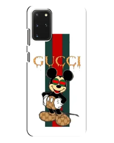 Чехол для Samsung Galaxy S20 Plus с картинкой «Микки Маус Gucci — полосы»