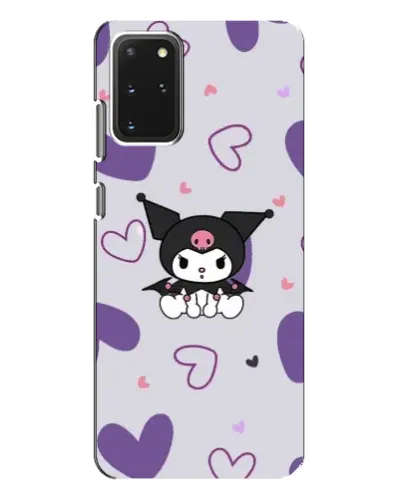 Чехол для Samsung Galaxy S20 Plus с картинкой «Kuromi и лавандовые сердца»