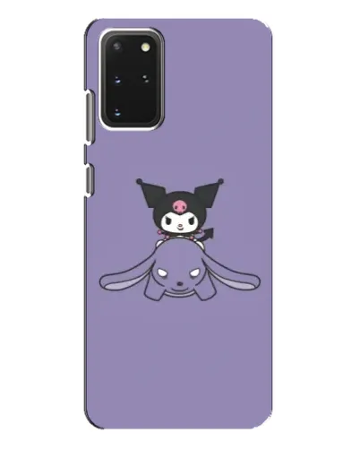 Чехол для Samsung Galaxy S20 Plus с картинкой «Kuromi на лиловом фоне»