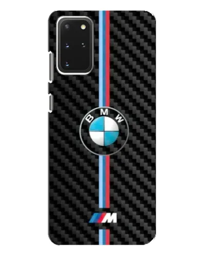 Чехол для Samsung Galaxy S20 Plus с картинкой «Эмблема BMW и карбон»