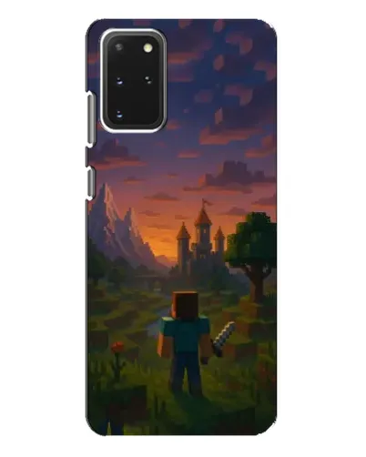Чехол для Samsung Galaxy S20 Plus с картинкой «Стив у башни» Чехол для Samsung Galaxy S20 Plus с картинкой «Стив у башни»