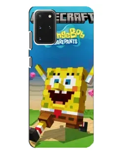 Чехол для Samsung Galaxy S20 Plus с картинкой «Губка Боб Minecraft»
