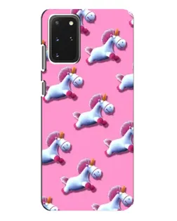Чехол для Samsung Galaxy S20 Plus с картинкой «Единороги на розовом»