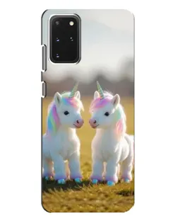 Чехол для Samsung Galaxy S20 Plus с картинкой «Пара единорогов»