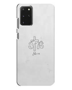 Чехол для Samsung Galaxy S20 Plus с картинкой «Иоанна 3:16 Крест»