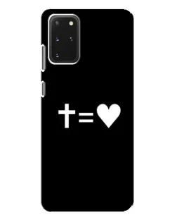 Чехол для Samsung Galaxy S20 Plus с картинкой «Крест и Сердце»