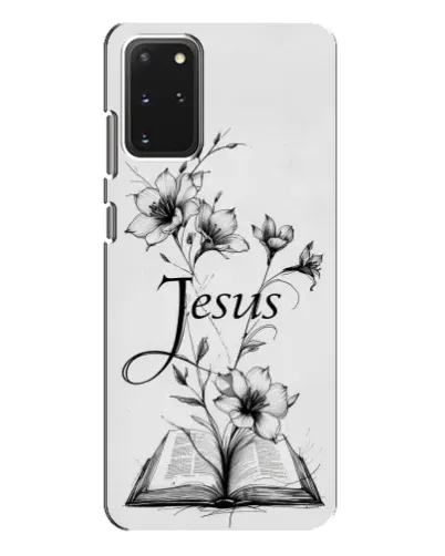 Чехол для Samsung Galaxy S20 Plus с картинкой «Цветы и Библия»