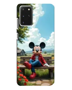 Чехол для Samsung Galaxy S20 Plus с картинкой «Микки на скамейке»