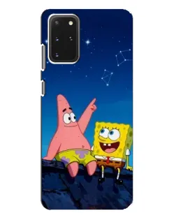 Чехол для Samsung Galaxy S20 Plus с картинкой «Губка Боб и Патрик ночью»