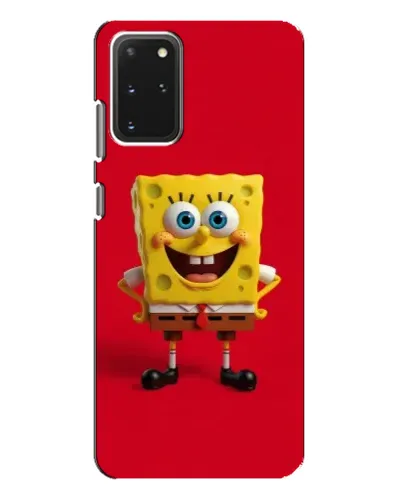 Чехол для Samsung Galaxy S20 Plus с картинкой «Спанч Боб на красном»