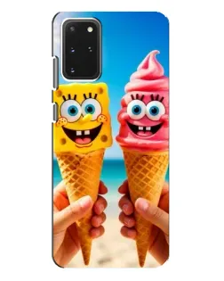 Чехол для Samsung Galaxy S20 Plus с картинкой «Спанч Боб мороженое»