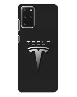 Чехол для Samsung Galaxy S20 Plus с картинкой «Стальной логотип Tesla»