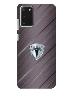 Чехол для Samsung Galaxy S20 Plus с картинкой «Металлическая текстура Tesla»