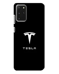 Чехол для Samsung Galaxy S20 Plus с картинкой «Tesla White Logo»