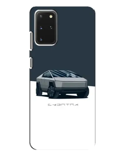 Чехол для Samsung Galaxy S20 Plus с картинкой «Серебристый Cybertruck Tesla»