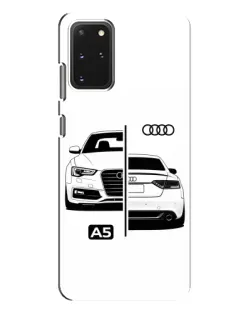 Чехол для Samsung Galaxy S20 Plus с картинкой «Audi — контрастный дизайн» Чехол для Samsung Galaxy S20 Plus с картинкой «Audi — контрастный дизайн»