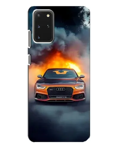 Чехол для Samsung Galaxy S20 Plus с картинкой «Audi в огненном дыму»