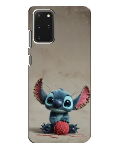 Чехол для Samsung Galaxy S20 Plus с картинкой «Стич на коричневом фоне»