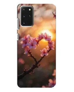 Чехол для Samsung Galaxy S20 Plus с картинкой «Розовый цвет сердце на фоне заката» Чехол для Samsung Galaxy S20 Plus с картинкой «Розовый цвет сердце на фоне заката»