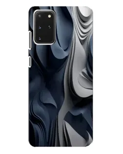 Чехол для Samsung Galaxy S20 Plus с картинкой «Объемные синие складки»