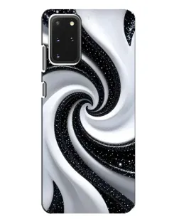 Чехол для Samsung Galaxy S20 Plus с картинкой «Черно-белая спираль»