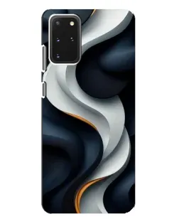 Чехол для Samsung Galaxy S20 Plus с картинкой «Объемные черно-белые ленты»
