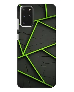 Чехол для Samsung Galaxy S20 Plus с картинкой «Зеленые геометрические линии»