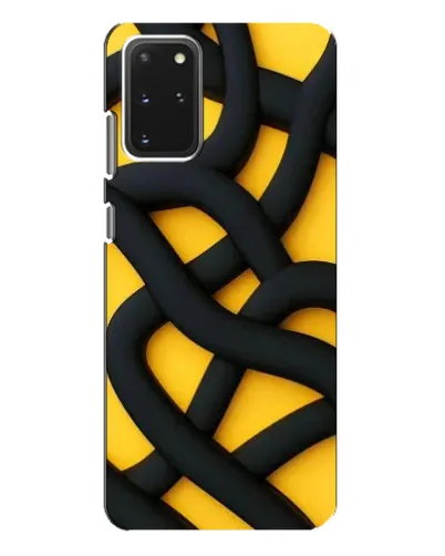 Чехол для Samsung Galaxy S20 Plus с картинкой «Черное желтое переплетение»