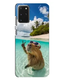 Чехол для Samsung Galaxy S20 Plus с картинкой «Капибара на море»