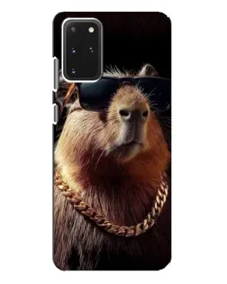 Чехол для Samsung Galaxy S20 Plus с картинкой «Капибара золотая цепь»