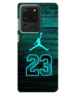 Чехол для Samsung Galaxy S20 Ultra с картинкой «Jordan Cyan 23»