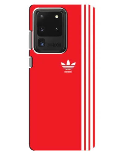 Чехол для Samsung Galaxy S20 Ultra с картинкой «Красный минимализм Adidas»