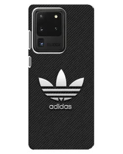 Чехол для Samsung Galaxy S20 Ultra с картинкой «Adidas Карбоновая текстура»