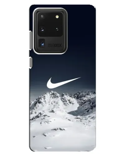 Чехол для Samsung Galaxy S20 Ultra с картинкой «Nike — зимние горы» Чехол для Samsung Galaxy S20 Ultra с картинкой «Nike — зимние горы»