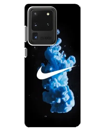 Чехол для Samsung Galaxy S20 Ultra с картинкой «Nike и синий дым» Чехол для Samsung Galaxy S20 Ultra с картинкой «Nike и синий дым»