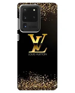 Чехол для Samsung Galaxy S20 Ultra с картинкой «LV — золотые искры»