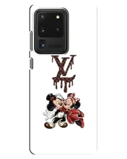 Чехол для Samsung Galaxy S20 Ultra с картинкой «LV и Микки Маус»