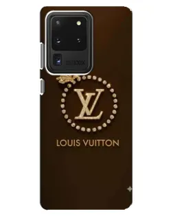 Чехол для Samsung Galaxy S20 Ultra с картинкой «LV — золотая печать»