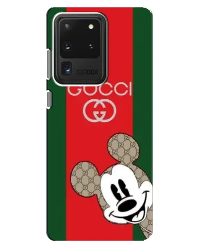 Чехол для Samsung Galaxy S20 Ultra с картинкой «Gucci — полосы и Микки»