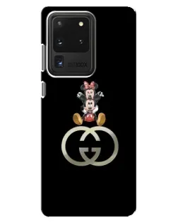 Чехол для Samsung Galaxy S20 Ultra с картинкой «Минни Маус на лого» Чехол для Samsung Galaxy S20 Ultra с картинкой «Минни Маус на лого»